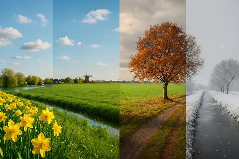 Klimaat van vijfhuizen per seizoen