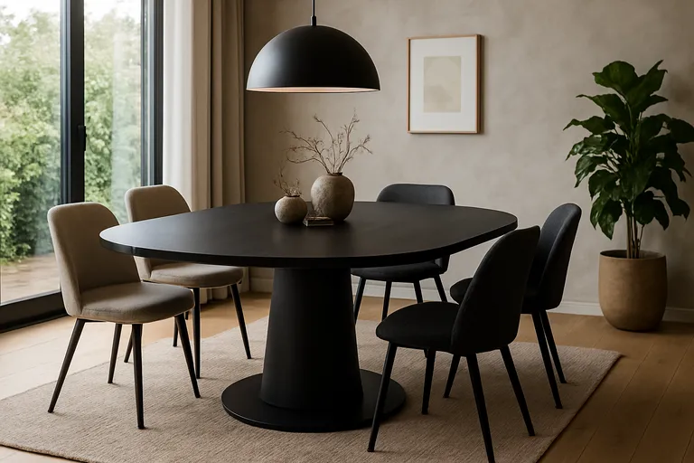 Maak van je eetkamer een statement met een zwarte eettafel