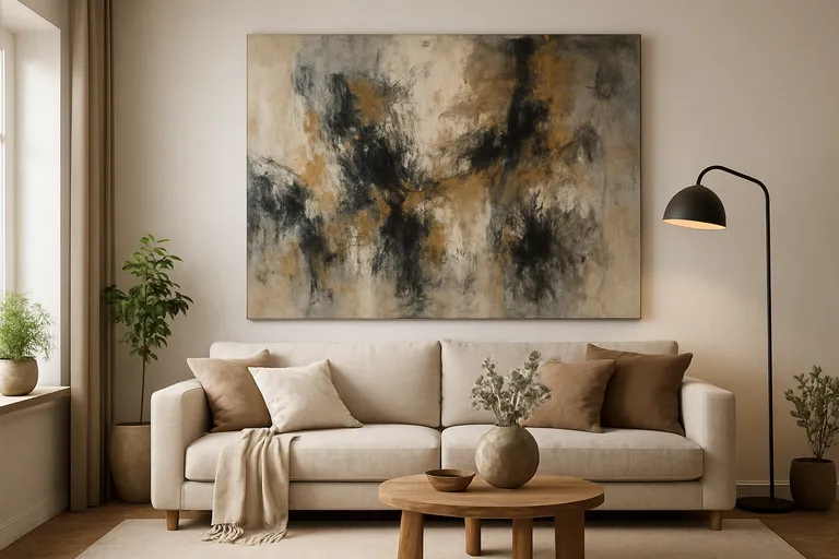 Maak van je muur een statement met grote kunst die je interieur laat ademen