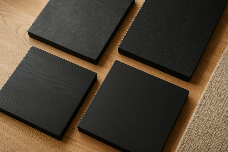 Materialen en afwerkingen van zwarte eettafels