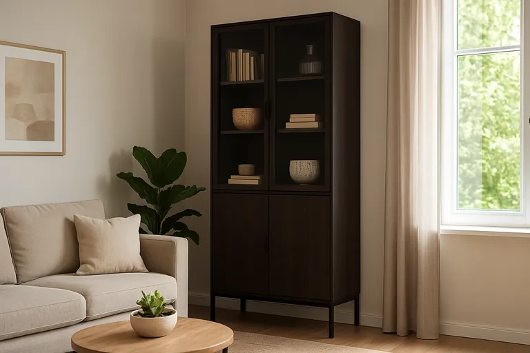 Meer stijl en opbergruimte met een hoge kast in je woonkamer