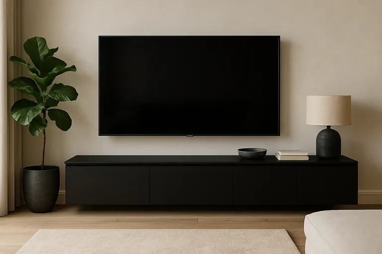 Stijl, rust en functionaliteit: maak van een zwart TV-meubel het hart van je interieur