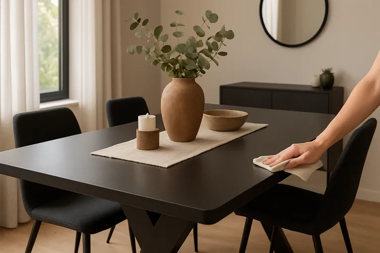 Styling en onderhoud van je zwarte eettafel